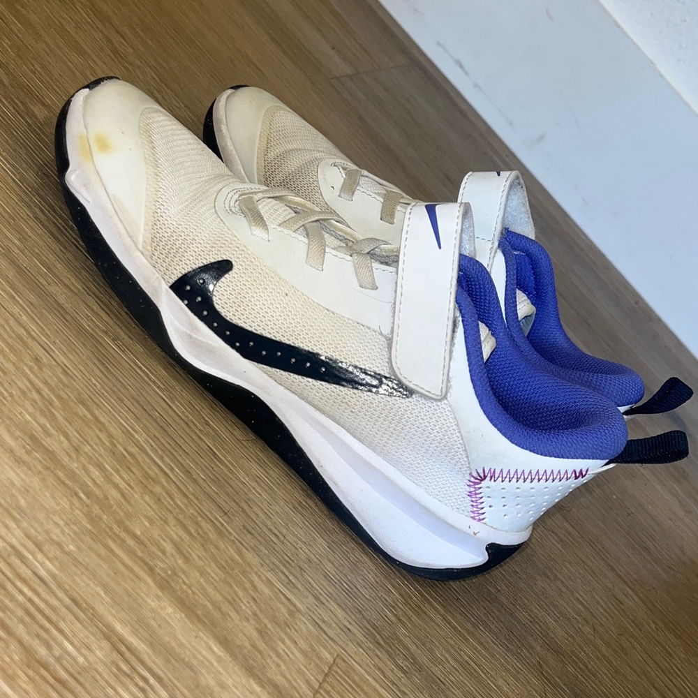 Nike Kids 3Y purple and white cort sneaker